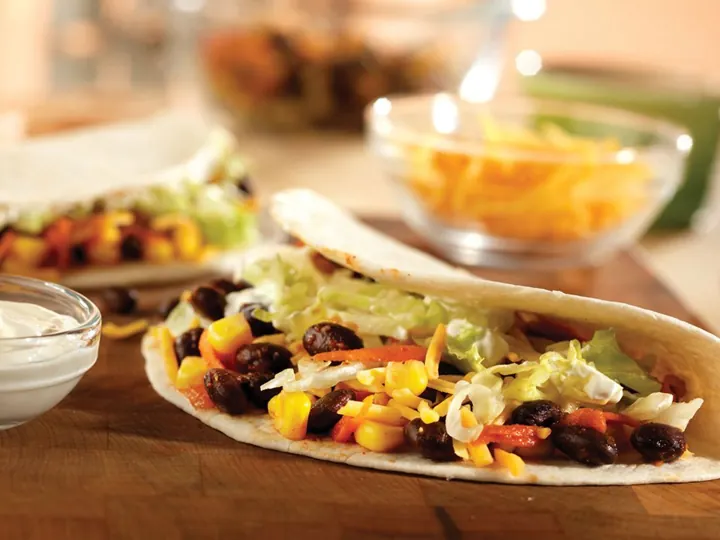 Black bean tacos, big-table energy